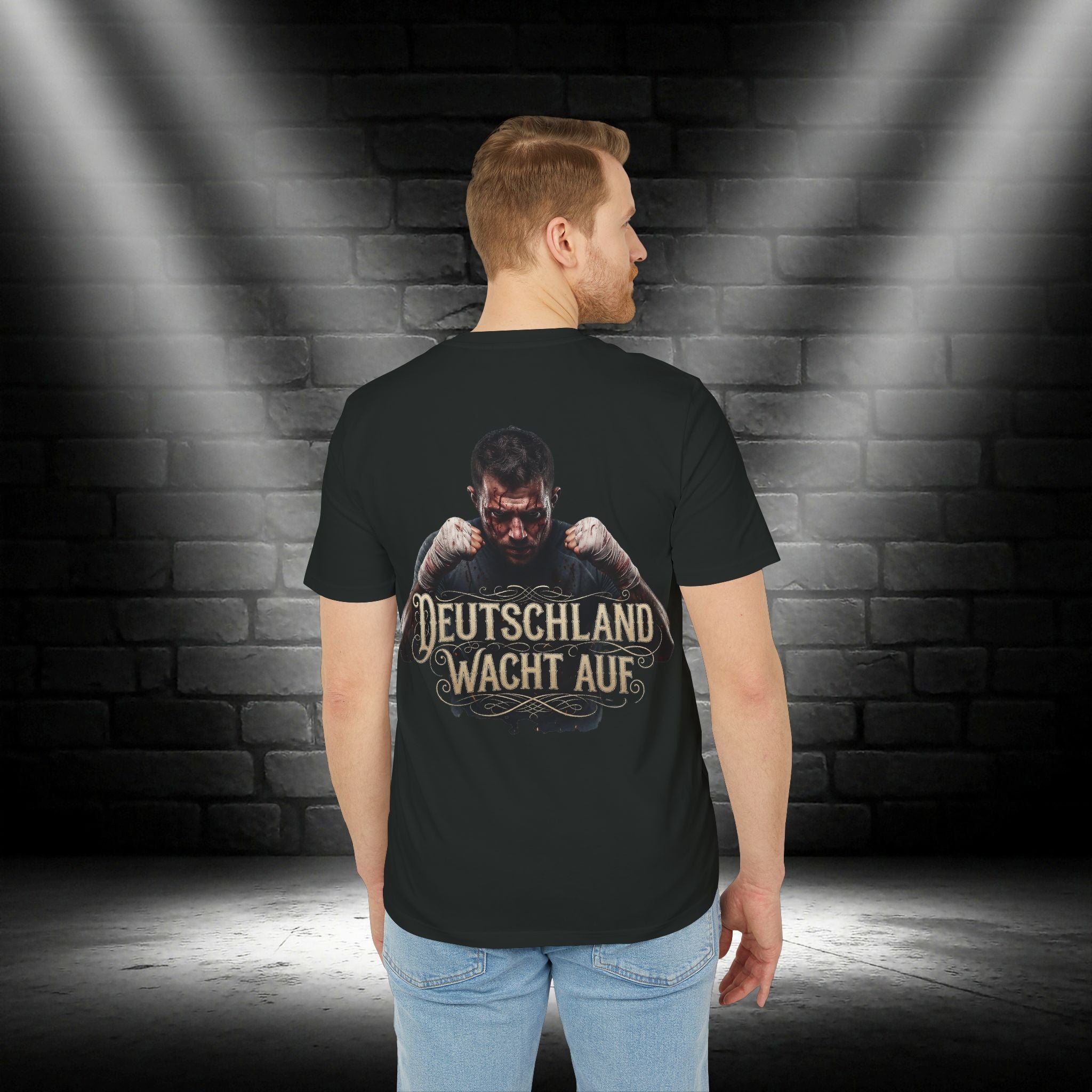 NATIONALSTOLZ Streetwear T-Shirt Unisex — Fighter ,,Deutschland wacht auf"