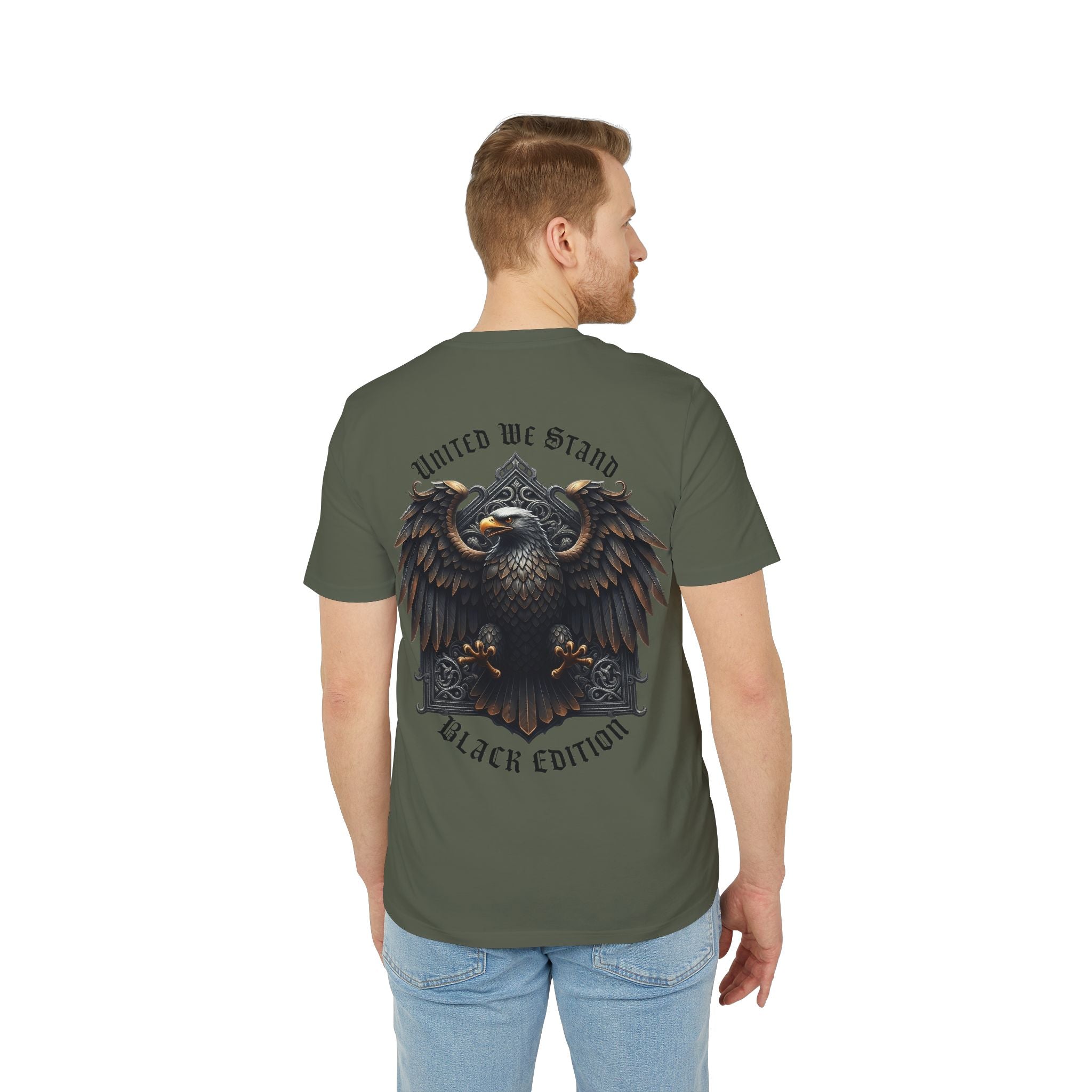 Nationalstolz ,, Black Edition" Eagle Graphic T-Shirt (United We Stand)