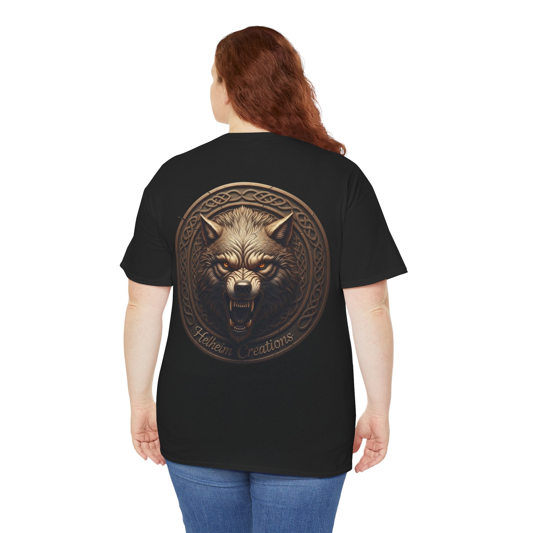 Wolf Medallion T-Shirt — Norse Viking Wolf Emblem Tee