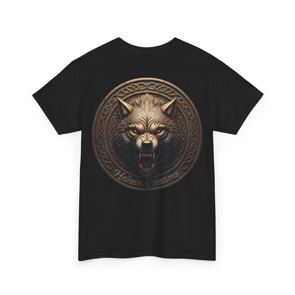 Wolf Medallion T-Shirt — Norse Viking Wolf Emblem Tee