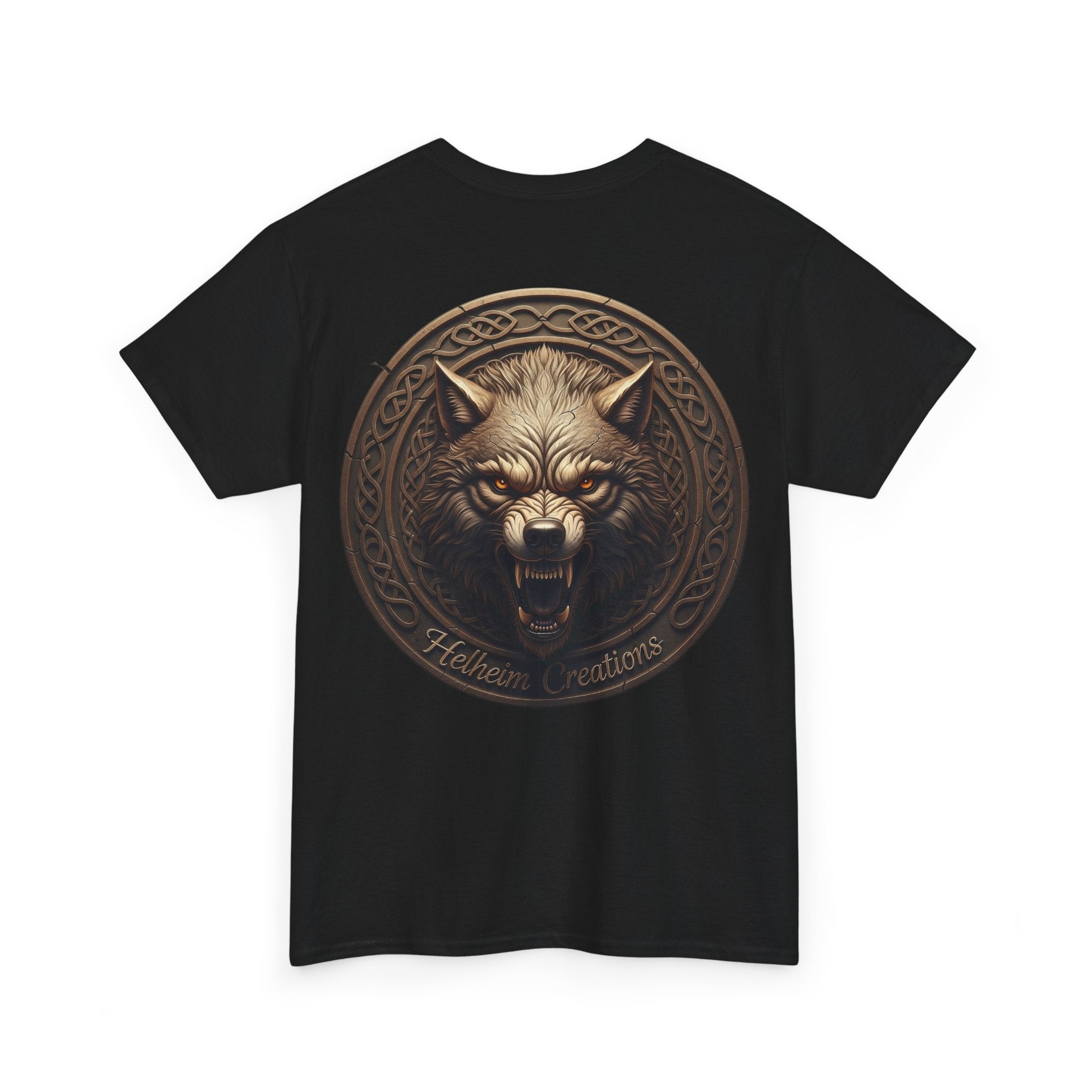 Wolf Medallion T-Shirt — Norse Viking Wolf Emblem Tee