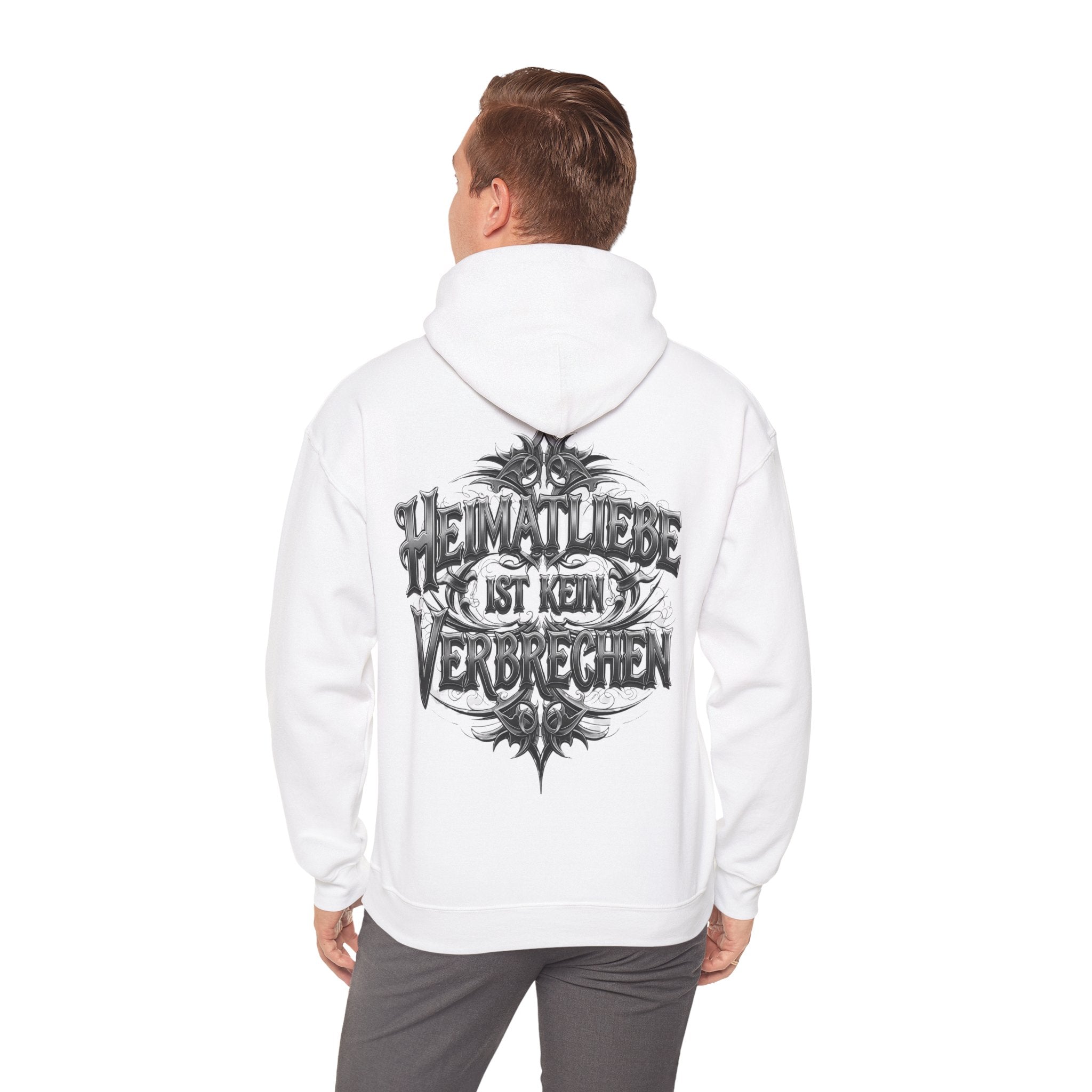 NATIONALSTOLZ Streetwear Unisex Hoodie — 'Heimatliebe ist kein Verbrechen'