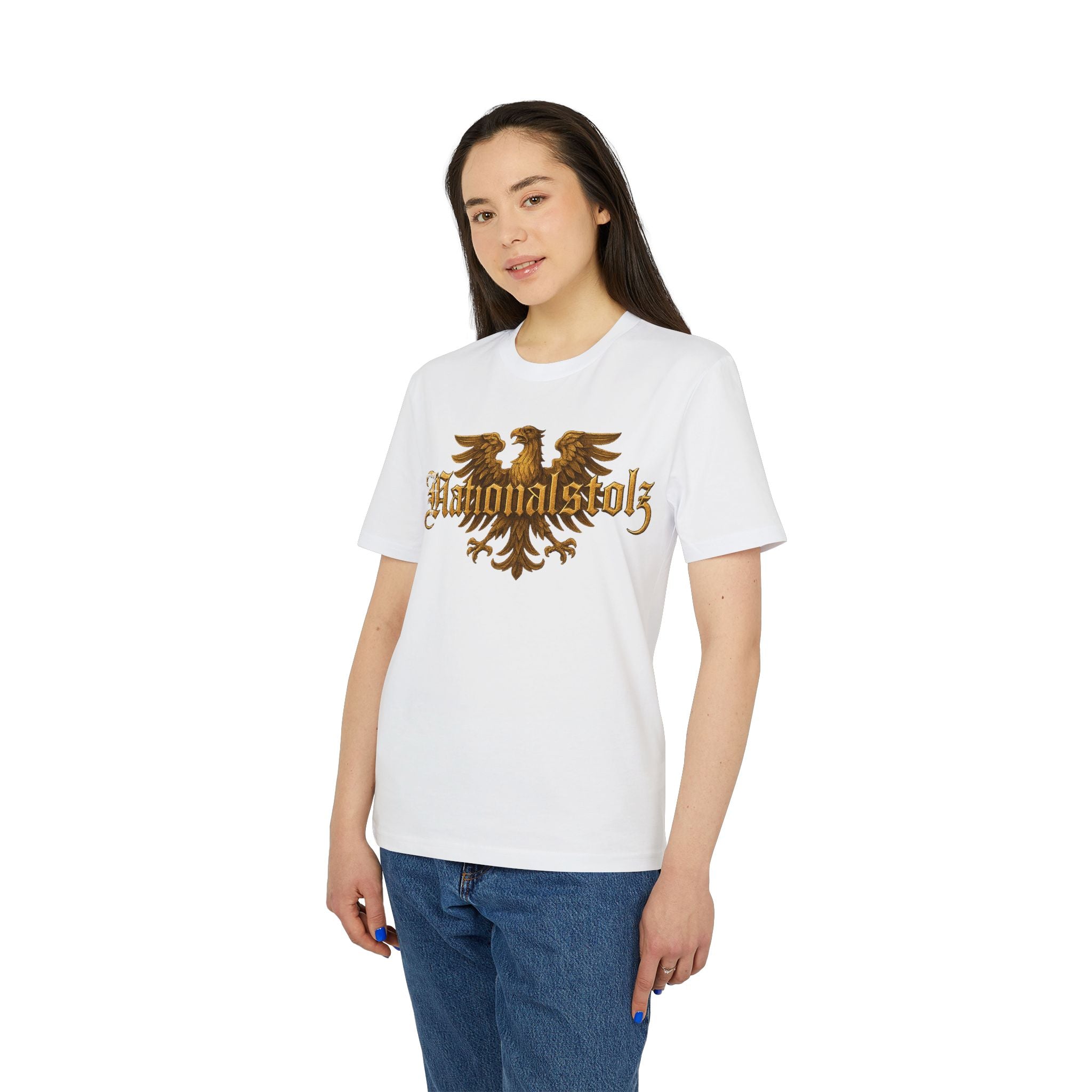 NATIONALSTOLZ Streetwear - Goldener Adler & Schriftzug