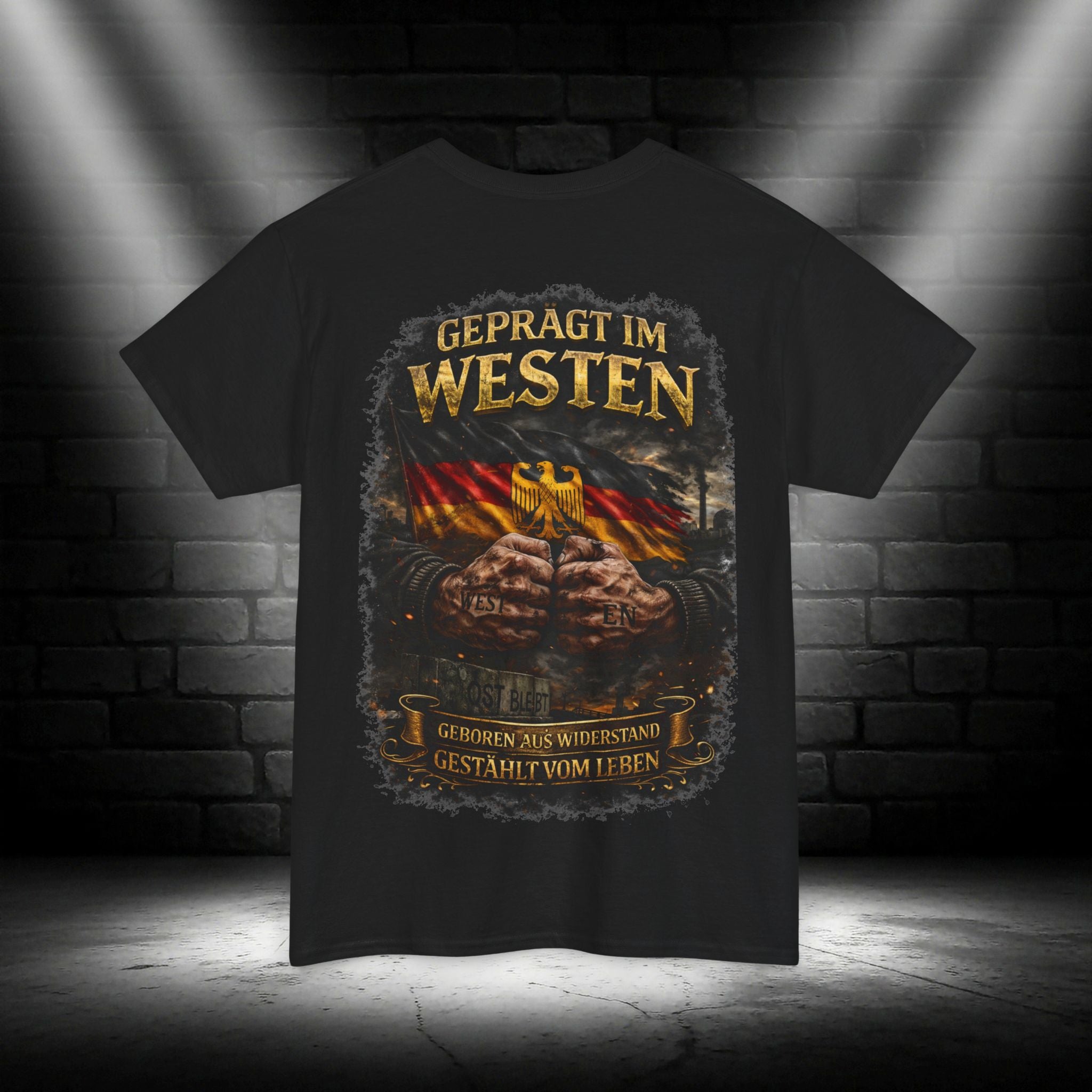 NATIONALSTOLZ T- Shirt-Deutschland ,,Geprägt im Westen"
