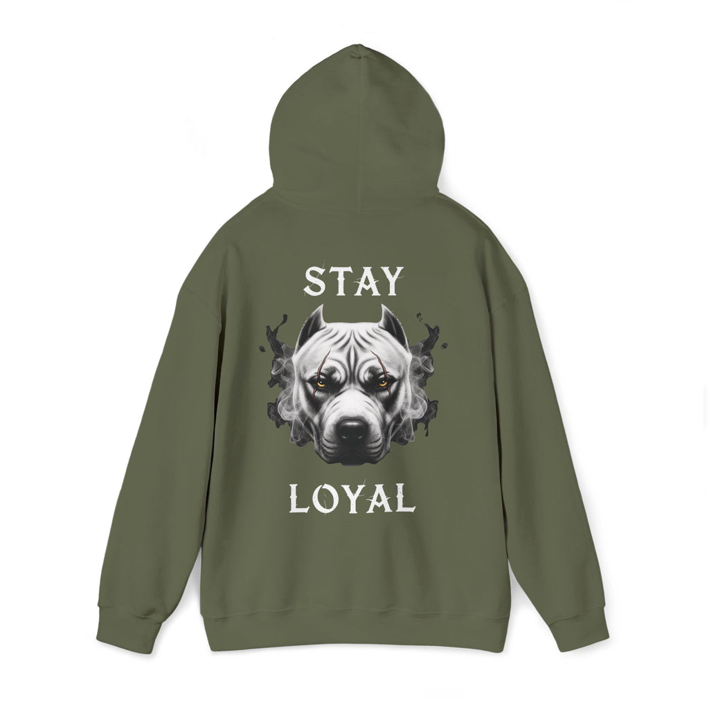 NATIONALSTOLZ  Pitbull Hoodie — Pitbull Portrait Stay Loyal