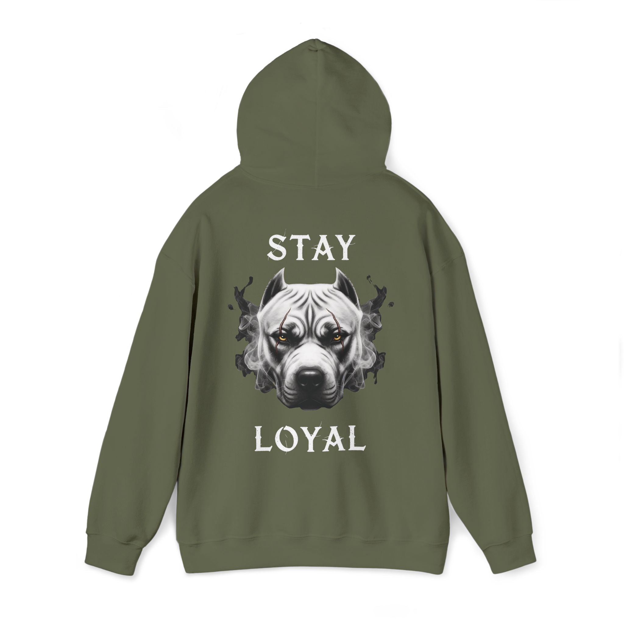 NATIONALSTOLZ  Pitbull Hoodie — Pitbull Portrait Stay Loyal