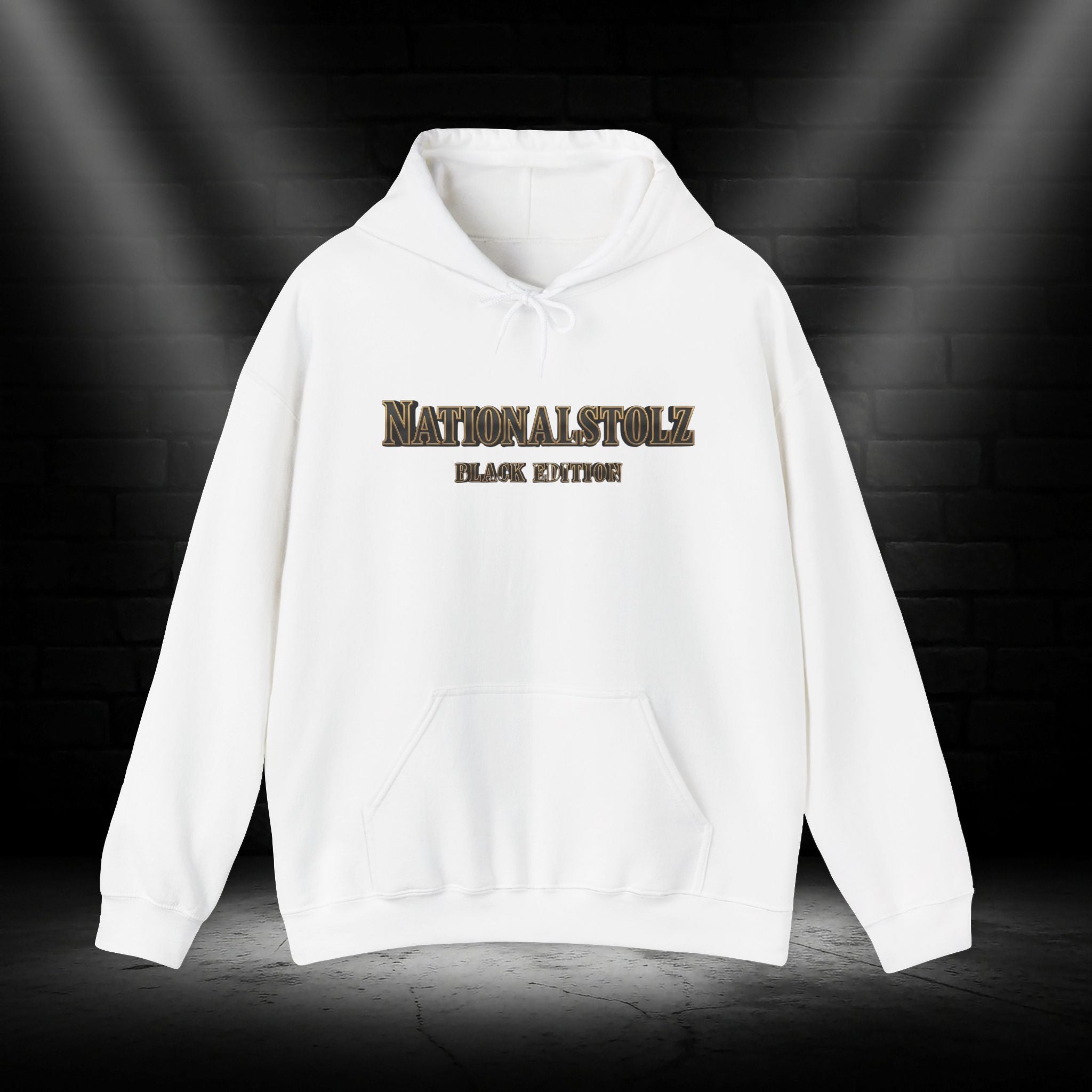 NATIONALSTOLZ,, Black Edition" Hoodie -Skull Crest