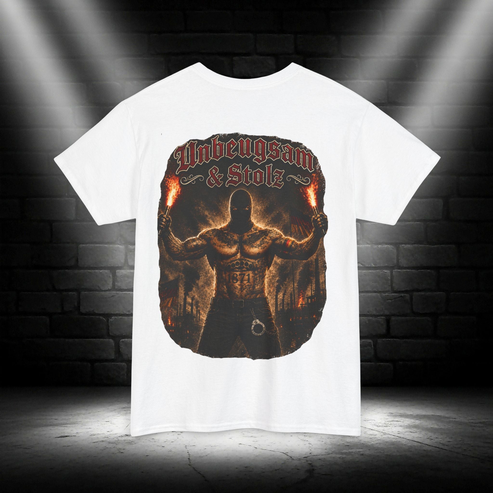 NATIONALSTOLZ T- Shirt ,,Deutsche Jungs" Neue Version -,,Unbeugsam & Stolz"
