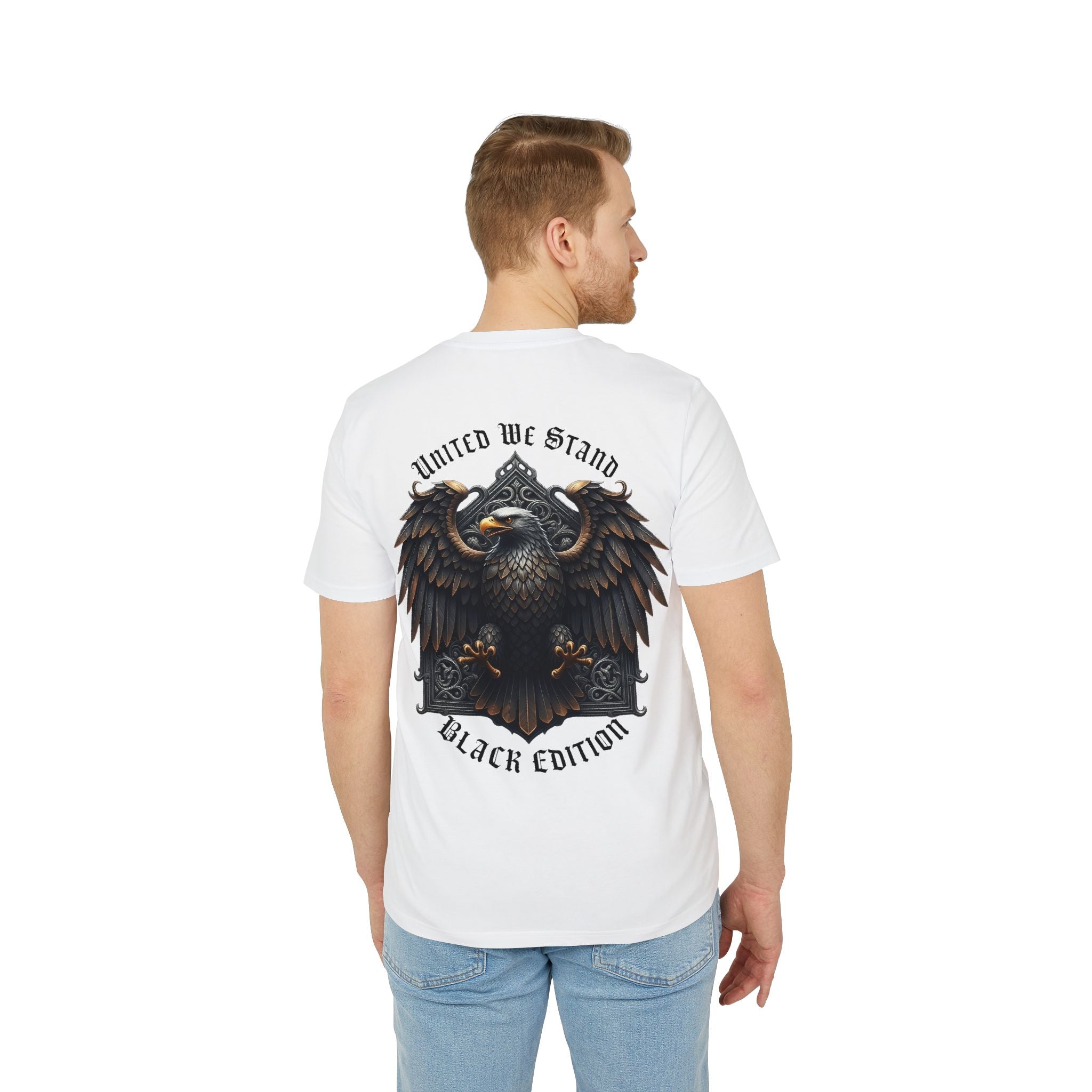 Nationalstolz ,, Black Edition" Eagle Graphic T-Shirt (United We Stand)