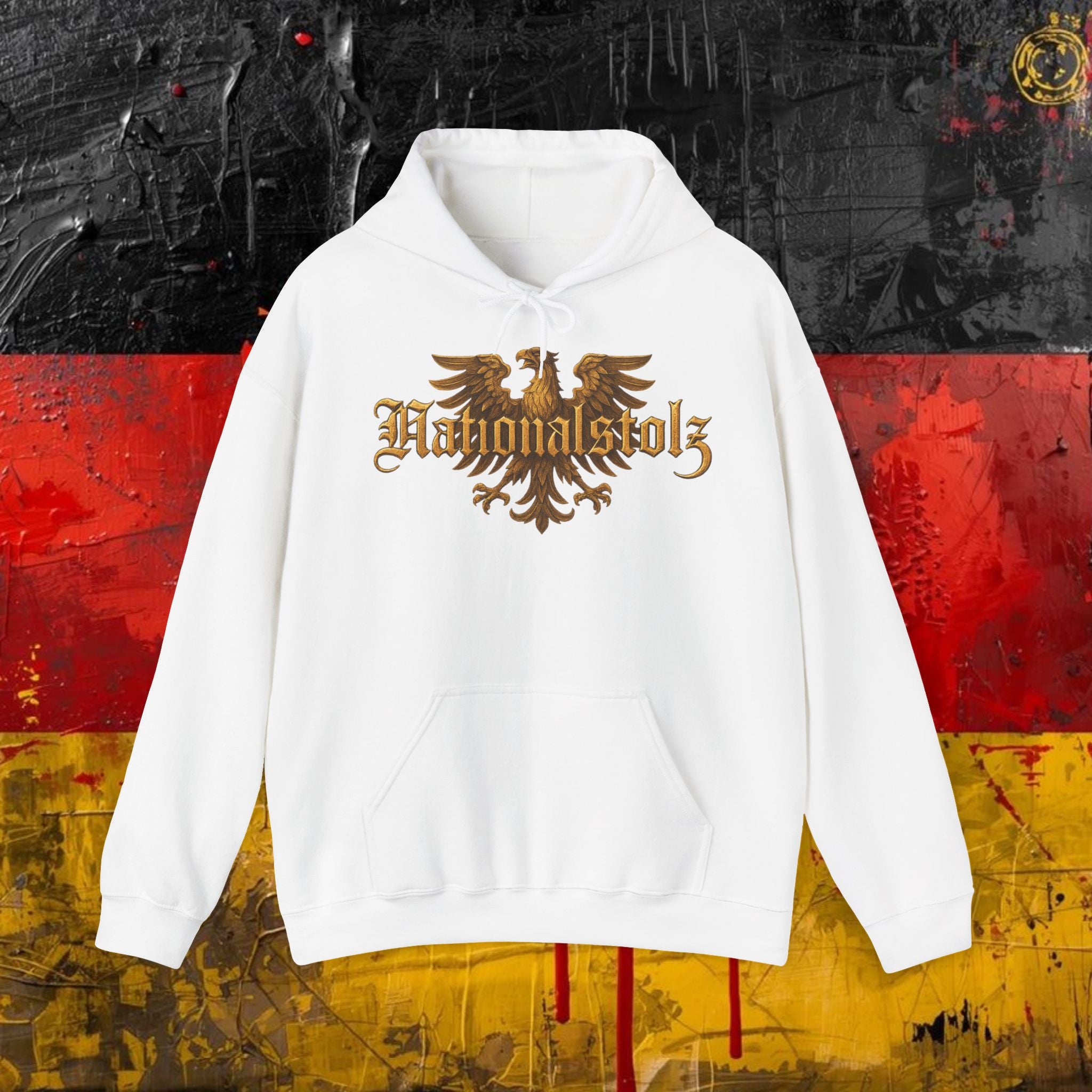 NATIONALSTOLZ Streetwear Hoodie Unisex- Goldener Adler