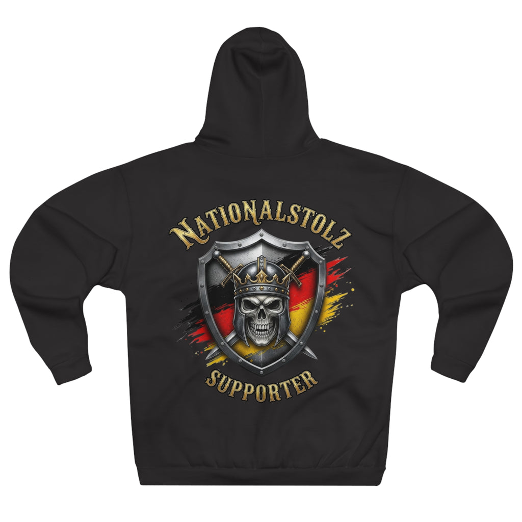 Nationalstolz  Supporter Hoodie großer Backprint Schädel ,Deutschland,Supporter