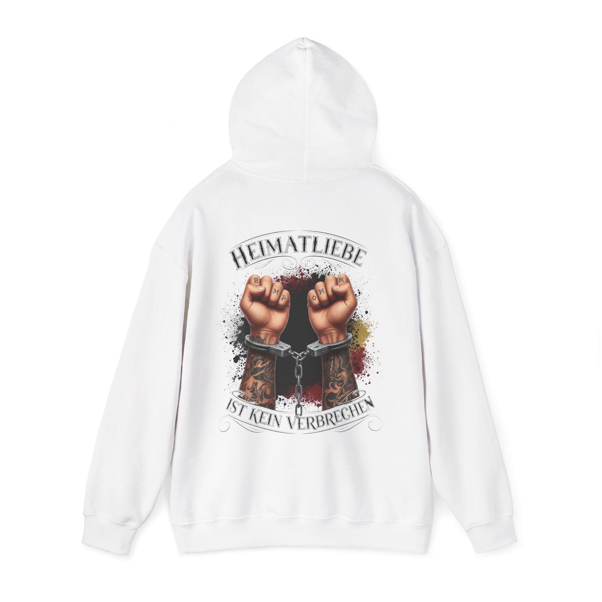 NATIONALSTOLZ Hoodie — "Heimatliebe ist kein Verbrechen" Patriotic Fist ,,