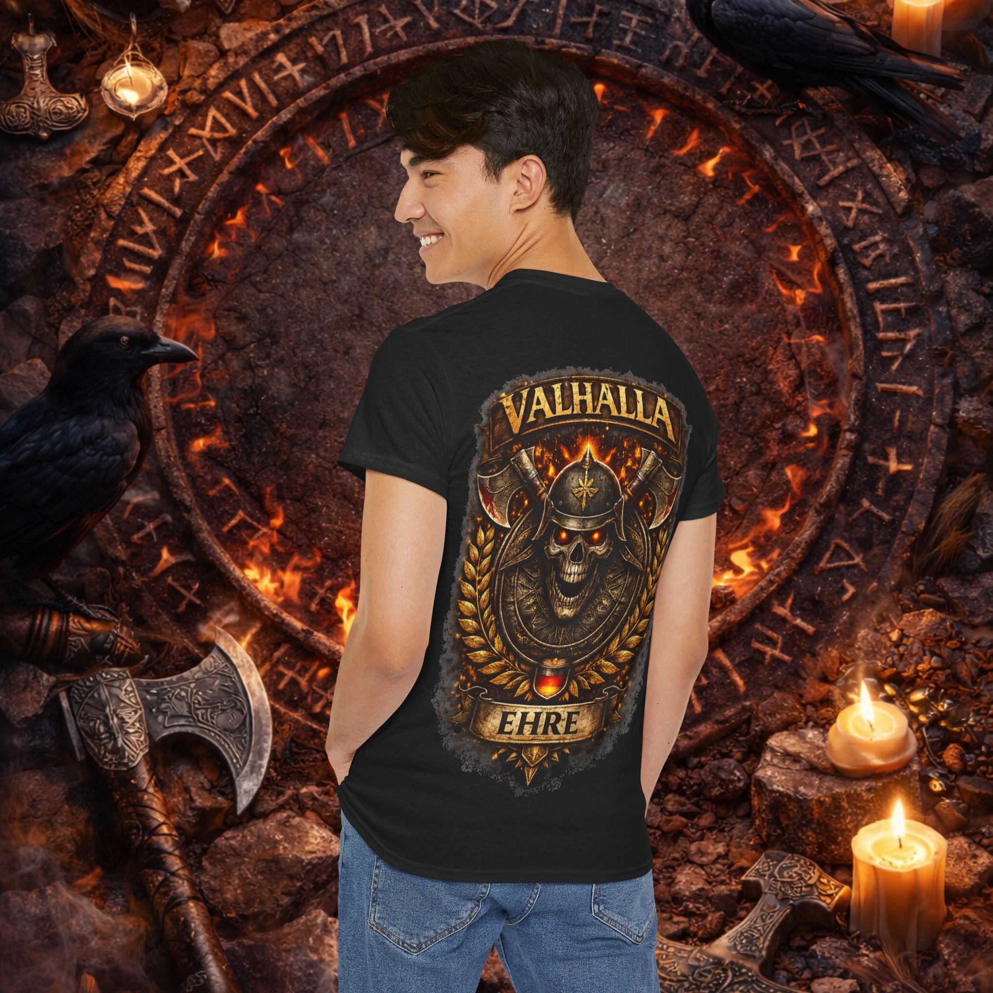 NORDIC PRIDE T‑Shirt - ,,Valhalla Schädel"