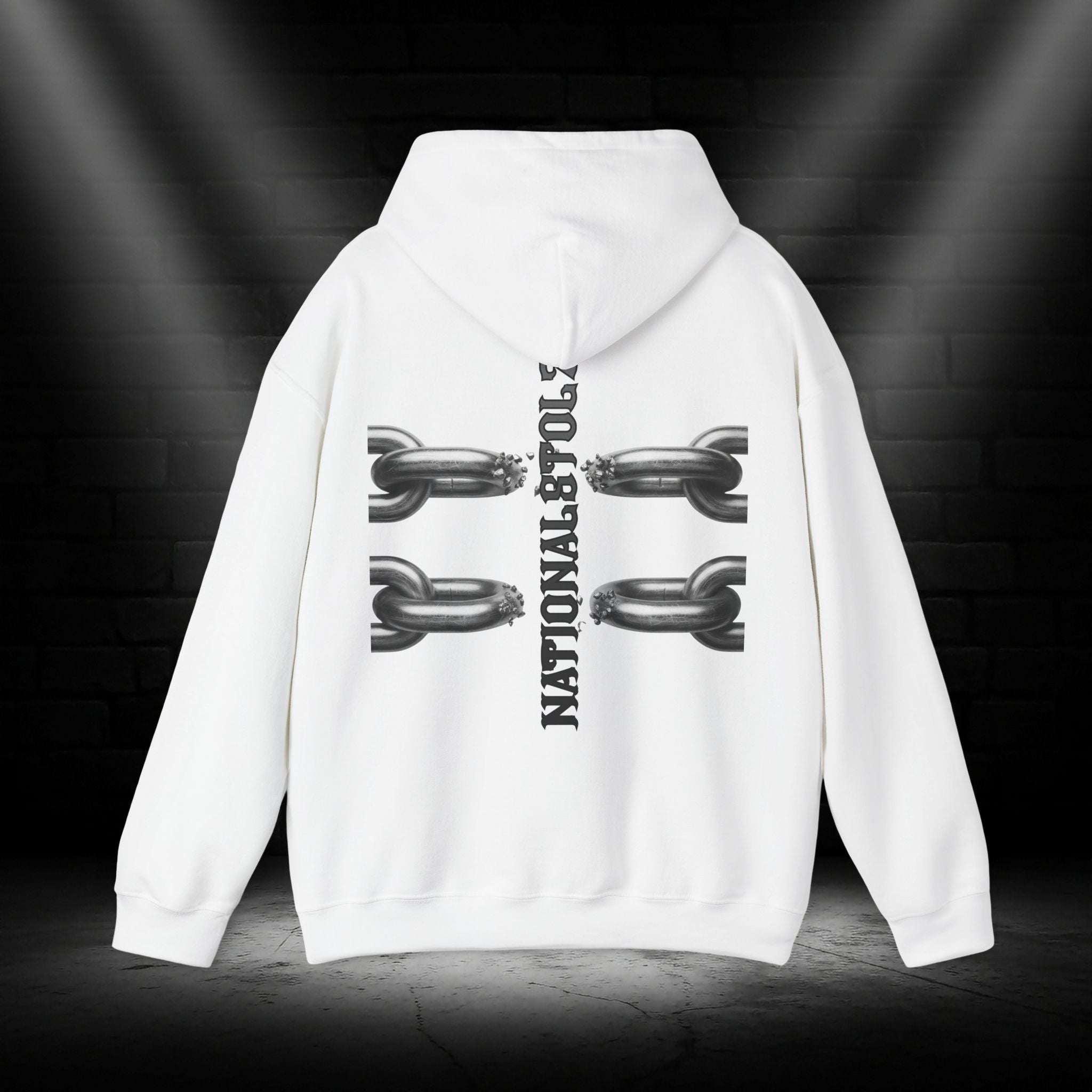 NATIONALSTOLZ Hoodie —Broken Chains "NATIONALSTOLZ" Back Print