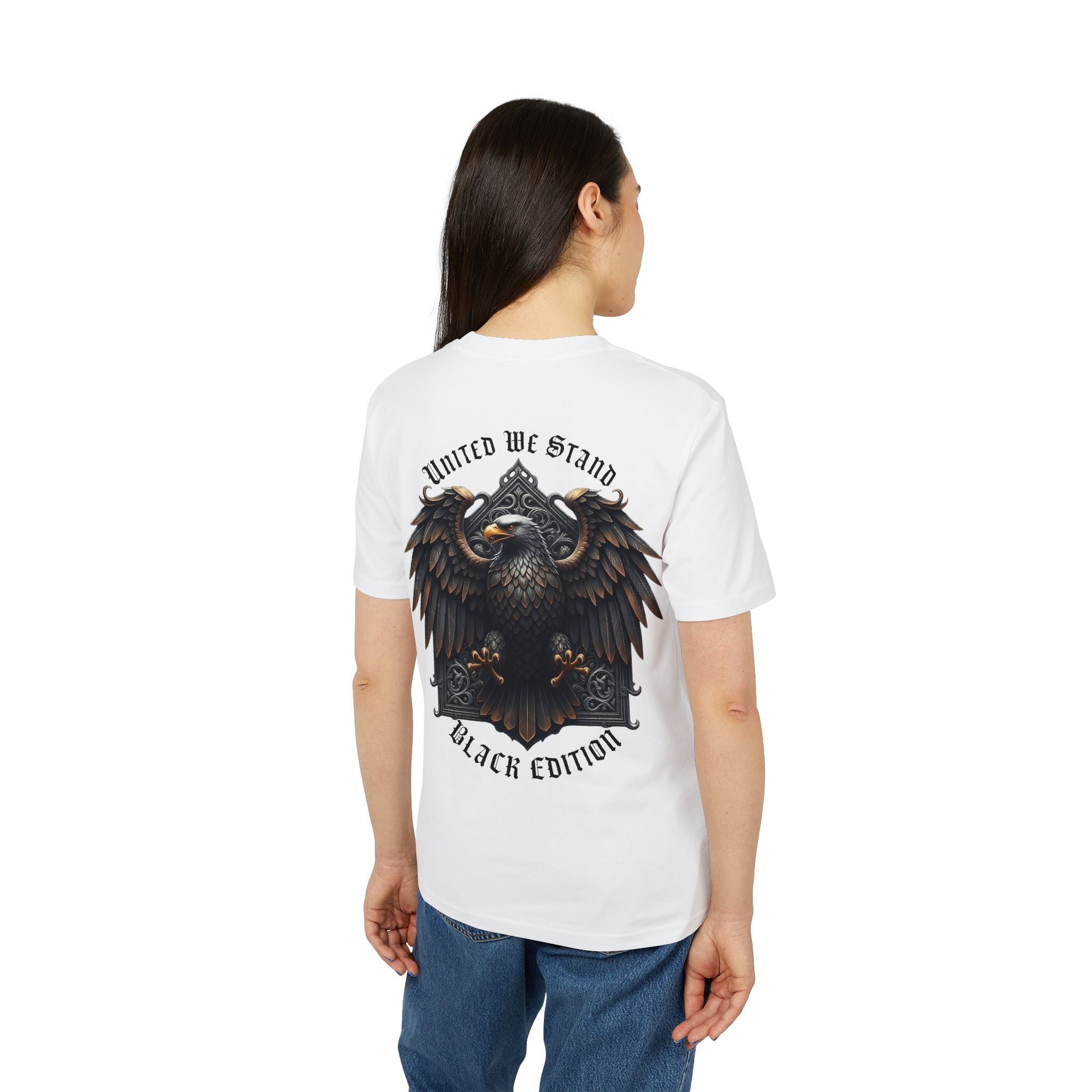 Nationalstolz ,, Black Edition" Eagle Graphic T-Shirt (United We Stand)