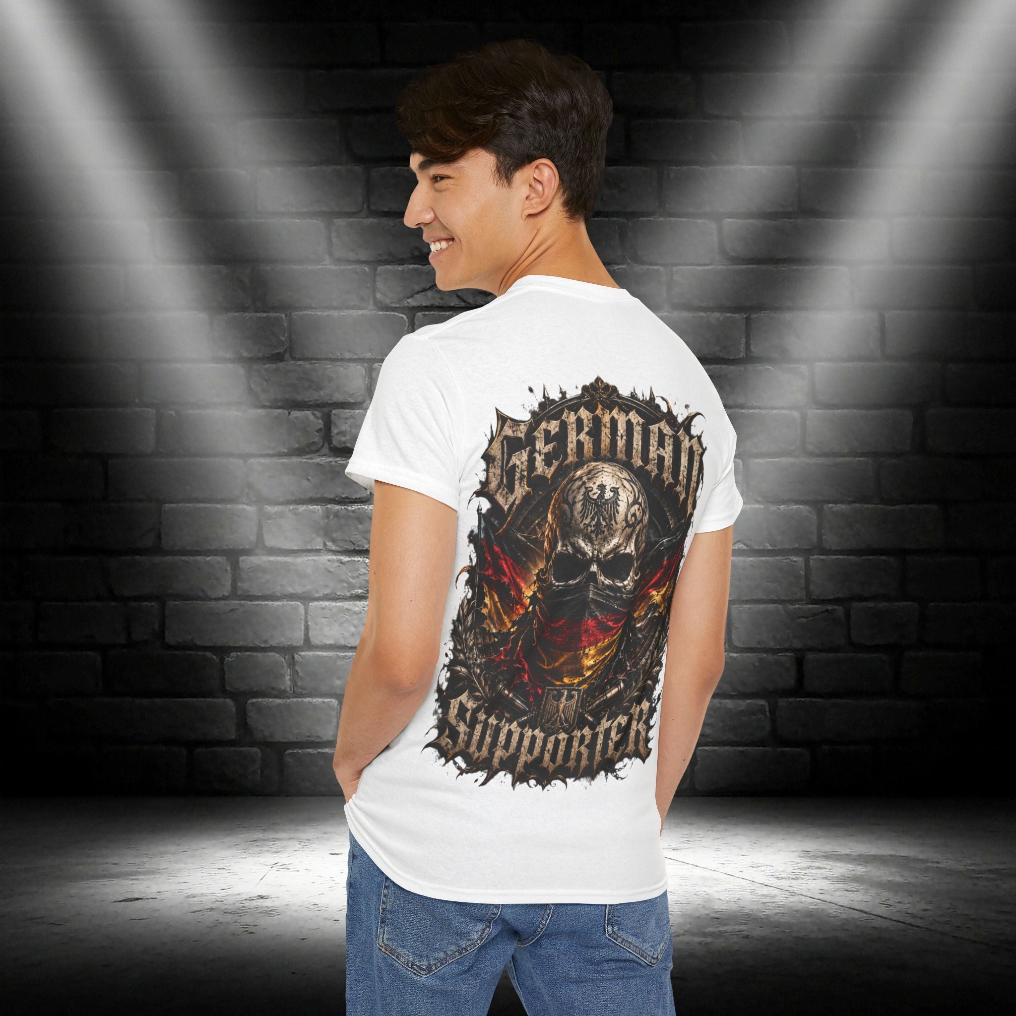NATIONALSTOLZ T- Shirt - ,,German Supporter " Schädel Deutschland