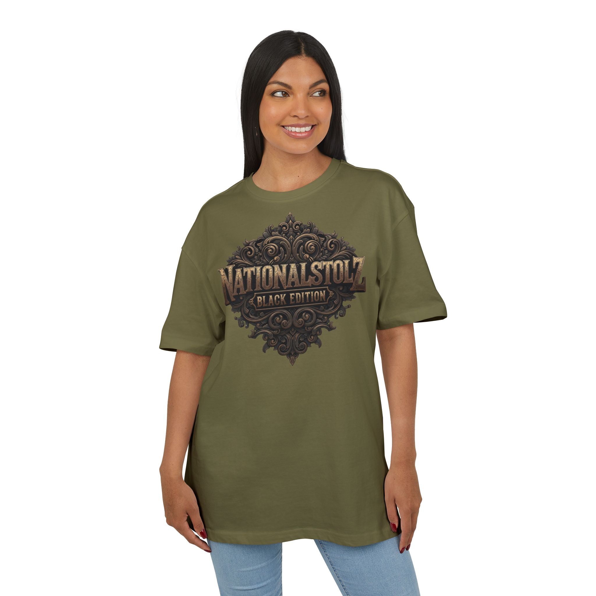 NATIONALSTOLZ ,,Black Edition'' Heavy T-Shirt Frontprint
