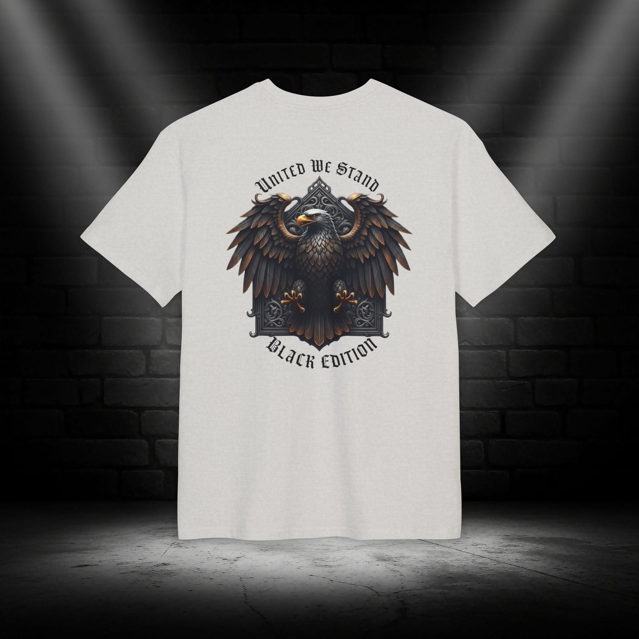 NATIONALSTOLZ ,,Black Edition '' "United We Stand" Heavy Unisex T-Shirt Backprint