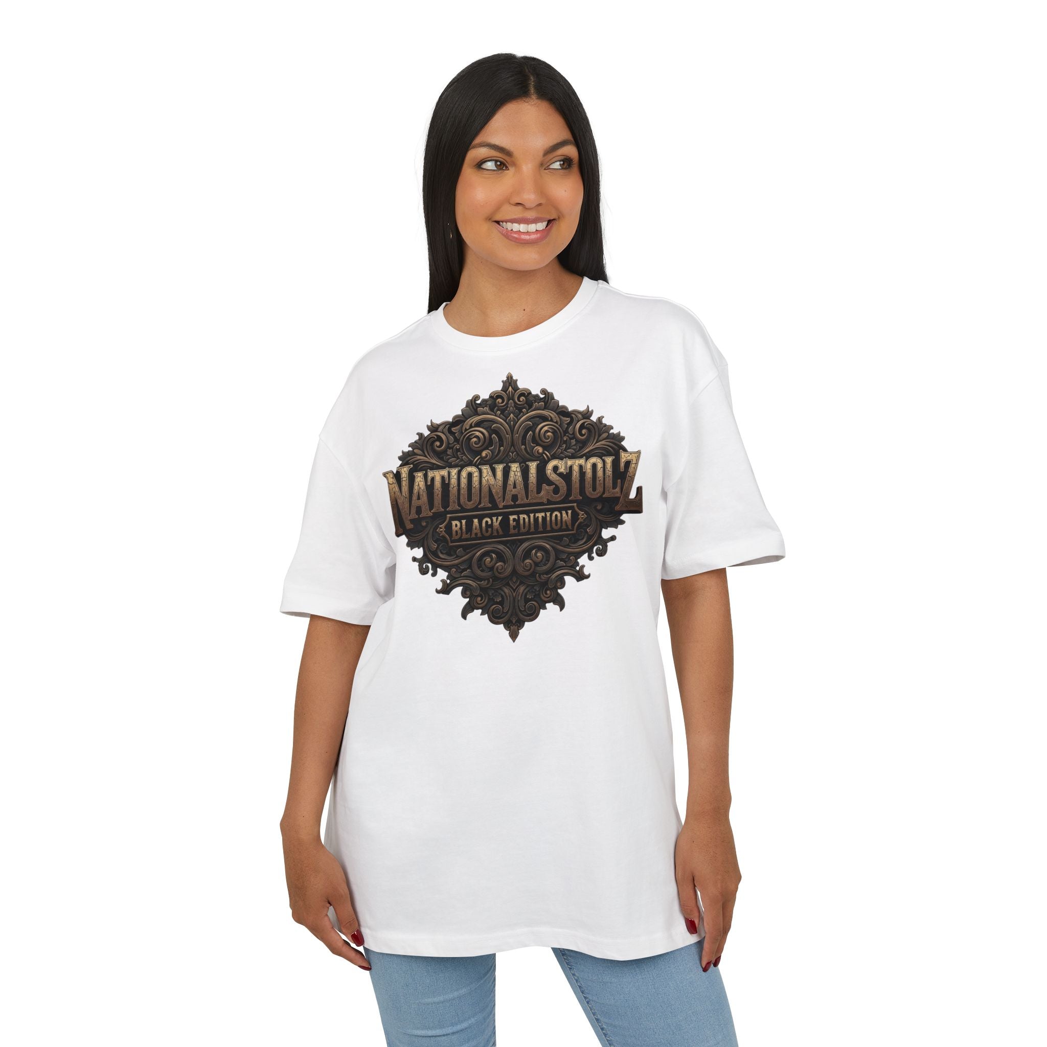 NATIONALSTOLZ ,,Black Edition'' Heavy T-Shirt Frontprint